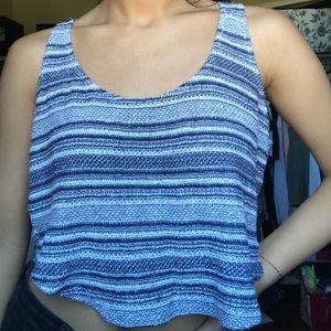Small Blue Patterend Tank Top